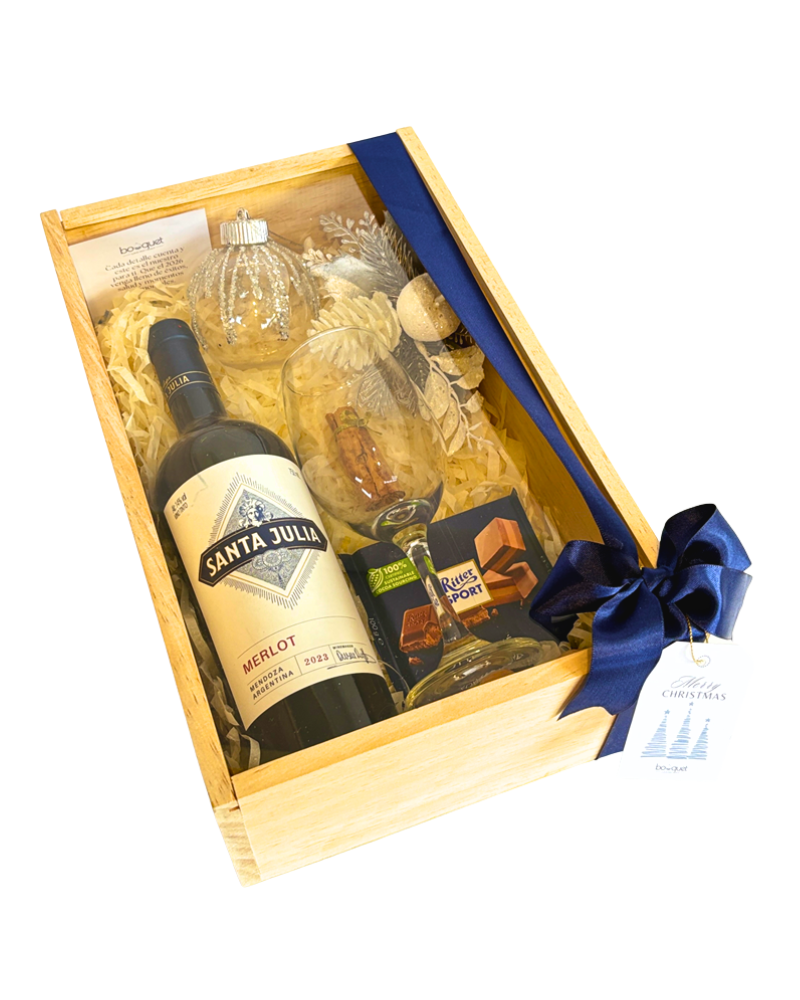 Caja de regalo Azul Encantado - Santa Julia Malbec 750 ml - Image 2