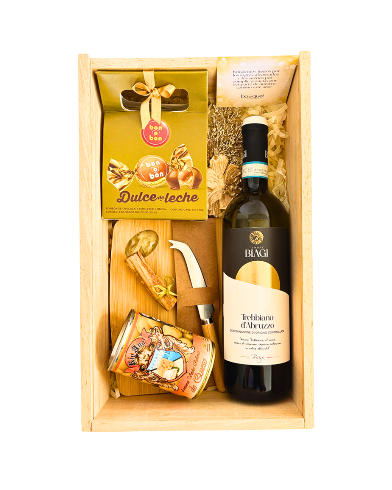 Caja de regalo Espíritu Gourmet 1 - Biagi Trebbiano 750 ml