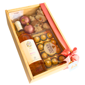 Caja de regalo Rosa de Navidad – Il Pumo Rosato 750 ml