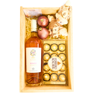 Caja de regalo Rosa de Navidad – Il Pumo Rosato 750 ml